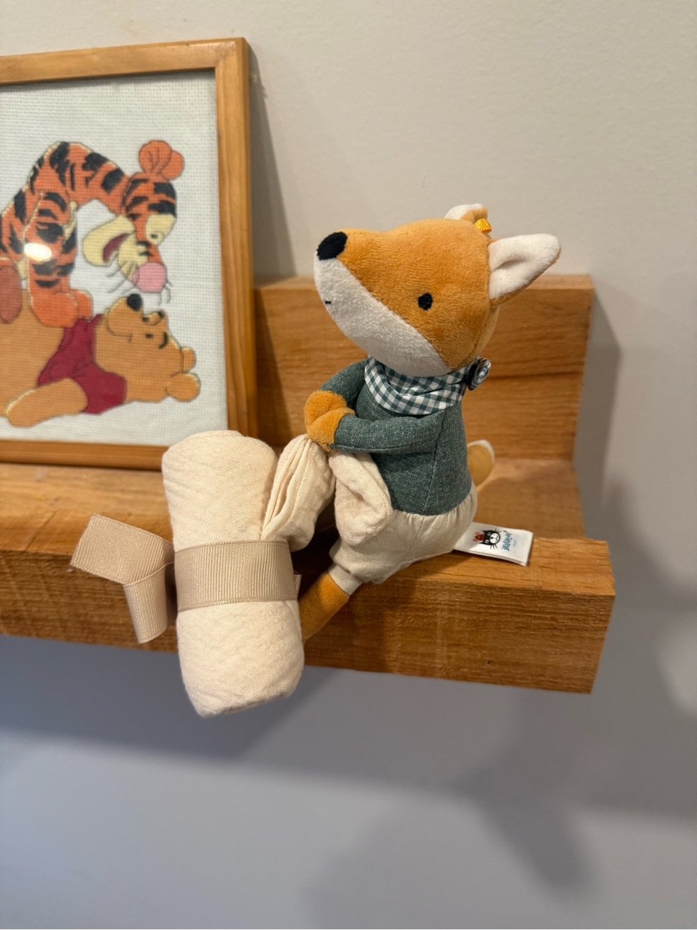 Rare Jellycat Little Rambler Fox Soother Blanket Cotton Vintage Lovey Animal